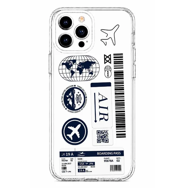 Caseculture_Clear_Tpu_Phone_Cover_Travel_Ticket_Graphic_Print