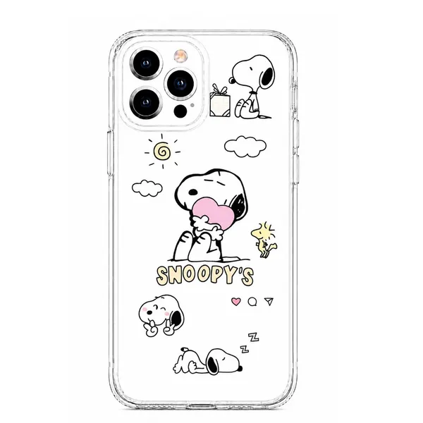 Caseculture_Clear_Tpu_Phone_Cover_Cartoon_Beagle_Dog_Illustration