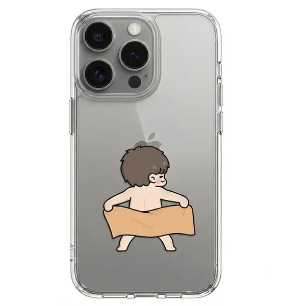 Chibi_Boy_With_Towel_Graphic_Transparent_Tpu_Phone_Case