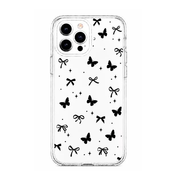 Caseculture_Clear_Tpu_Phone_Cover_Bow_Butterfly_Coquette_Pattern