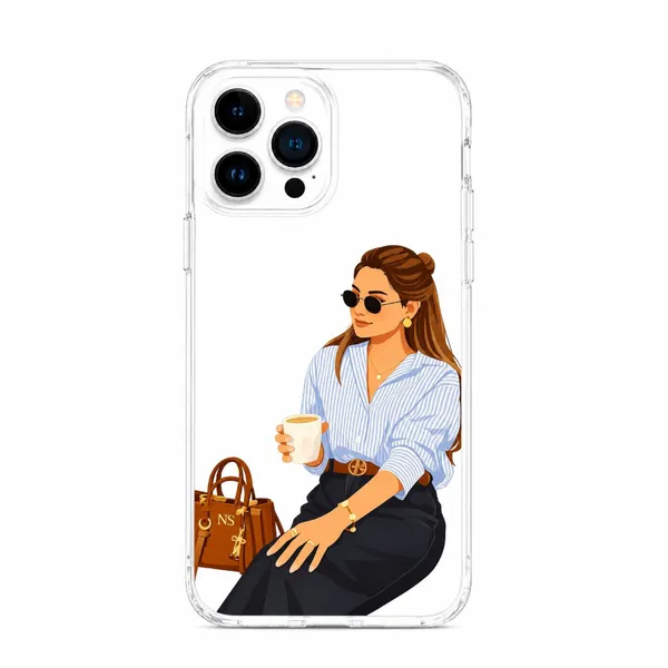 Fashionista_Coffee_Break_Clear_Tpu_Phone_Case