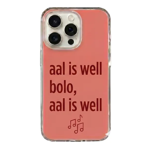 Caseculture_All_Is_Well_Coral_Typography_Tpu_Mobile_Cover