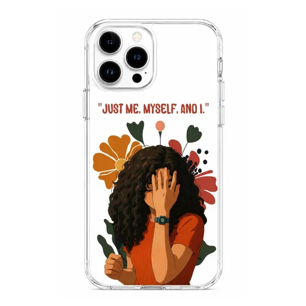 Just_Me_Myself_&_I_Floral_Aesthetic_Clear_Phone_Case