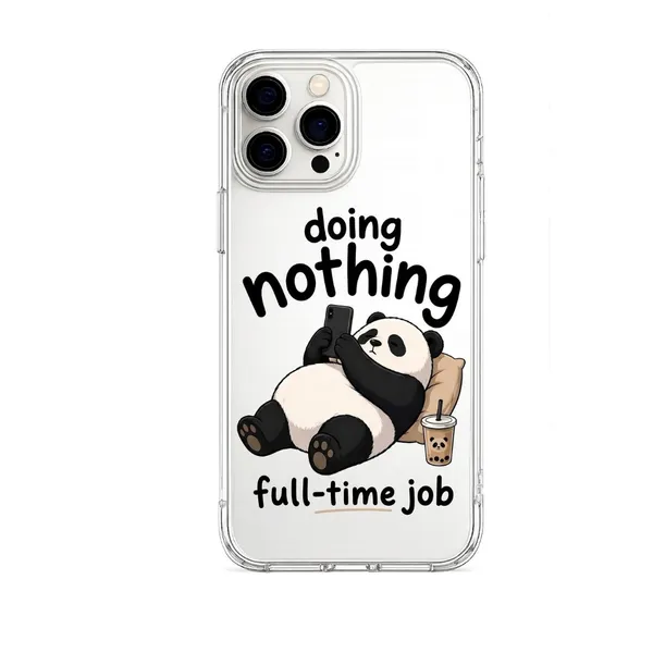 Lazy_Panda_Doing_Nothing_Full-Time_Job_Clear_Phone_Case
