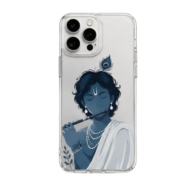 Lord_Krishna_Meditating_Tilak_Print_Clear_Phone_Case