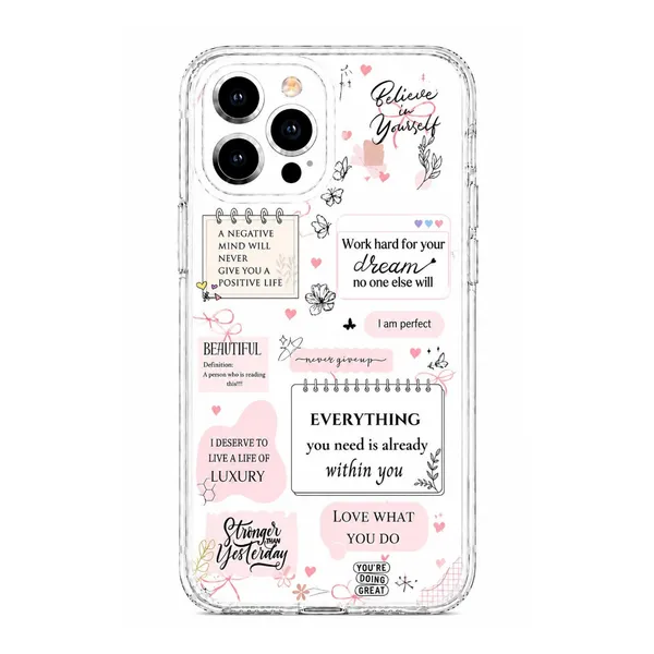 Caseculture_Clear_Tpu_Phone_Cover_Motivational_Quotes_Pastel_Print
