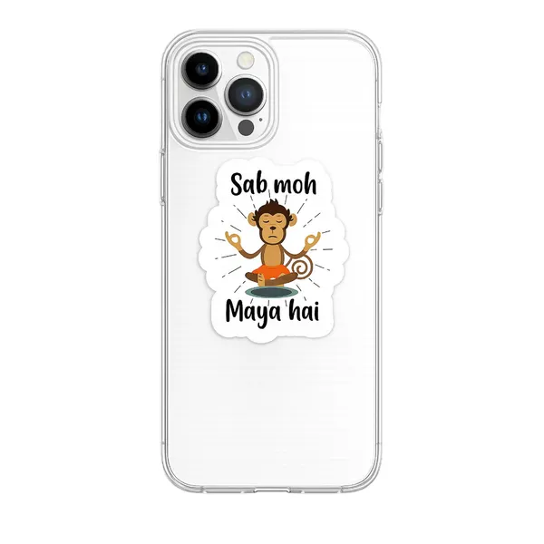 Sab_Moh_Maya_Hai_Meditating_Monkey_Transparent_Phone_Case
