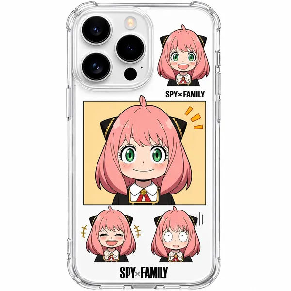 Spy_X_Family_Anya_Forger_Expressions_Collage_Clear_Phone_Case