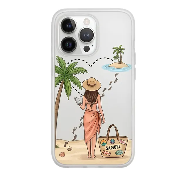 Tropical_Island_Beach_Adventure_Girl_Clear_Tpu_Phone_Case