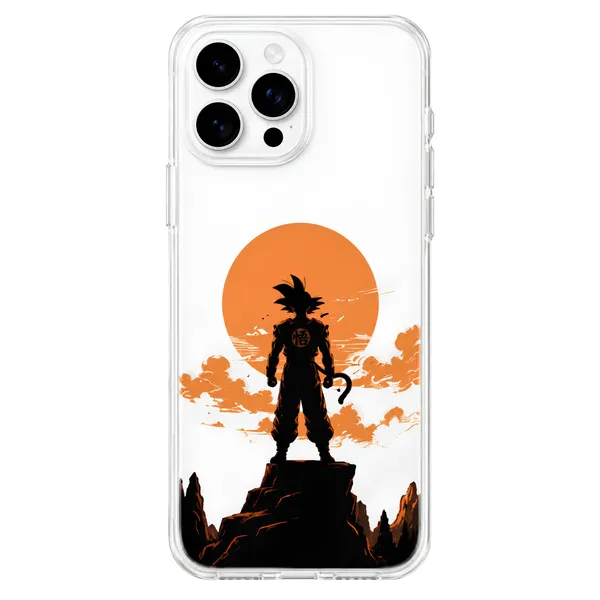 Sunset_Warrior_Silhouette_Anime_Transparent_Tpu_Mobile_Cover