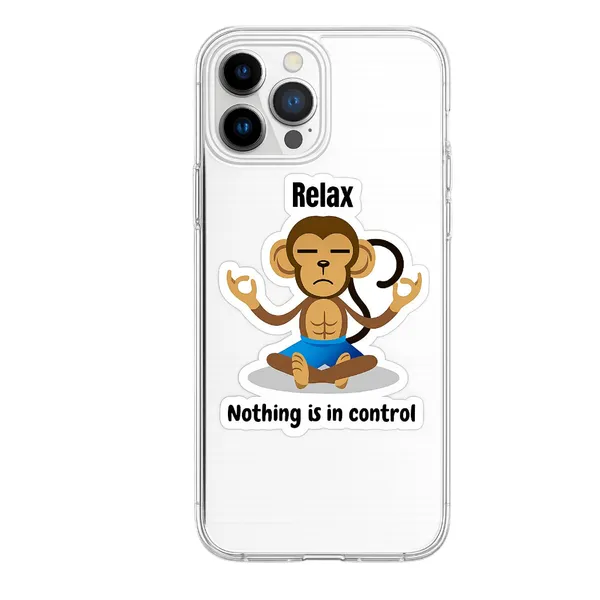 Zen_Meditating_Monkey_Clear_Tpu_Phone_Case