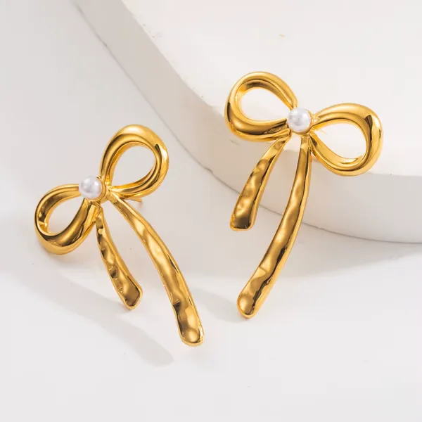 Gold_Waterproof_Anti_Tarnish_Bow_Pearl_Earrings