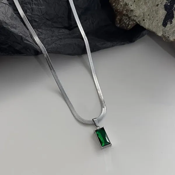 Silver_Anti_Tarnish_Emerald_Green_Stone_Necklace
