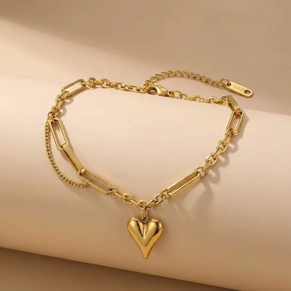 Gold_Anti_Tarnish_Heart_Charm_Bracelet