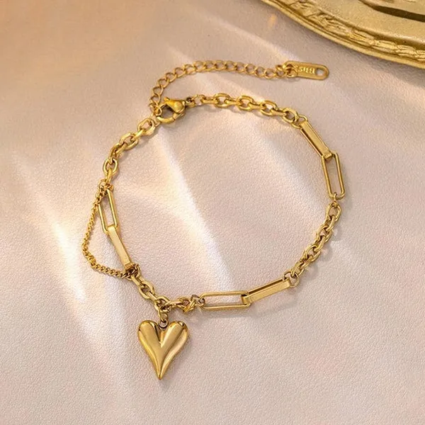 Gold_Anti_Tarnish_Heart_Charm_Bracelet