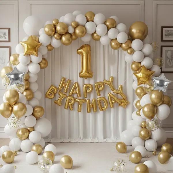 Golden_First_Birthday_Decoration_Set_70_Pcs