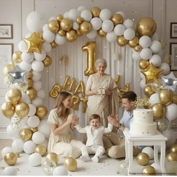 Golden_First_Birthday_Decoration_Set_70_Pcs