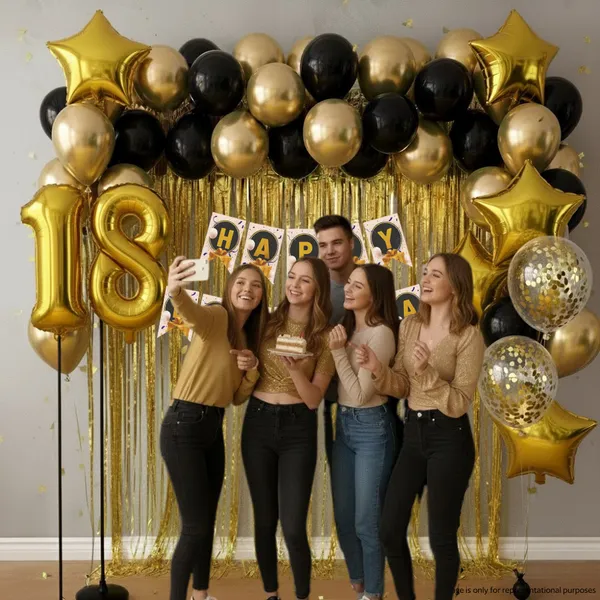 18th_Birthday_Golden_Party_Decoration_33_Pcs