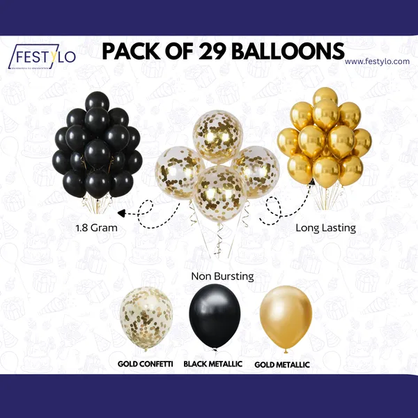 Black_Golden_Birthday_Decoration_34_Pcs