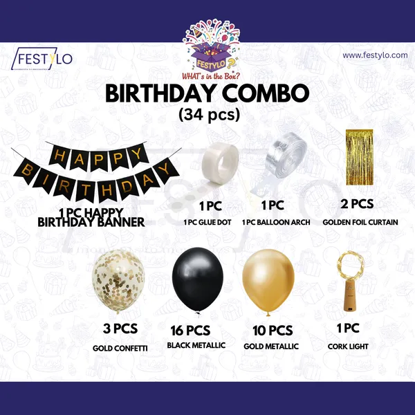 Black_Golden_Birthday_Decoration_34_Pcs