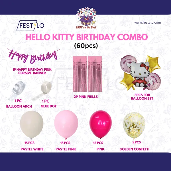 Hello_Kitty_Birthday_Combo_60_Pcs_Rose_Gold_Frills