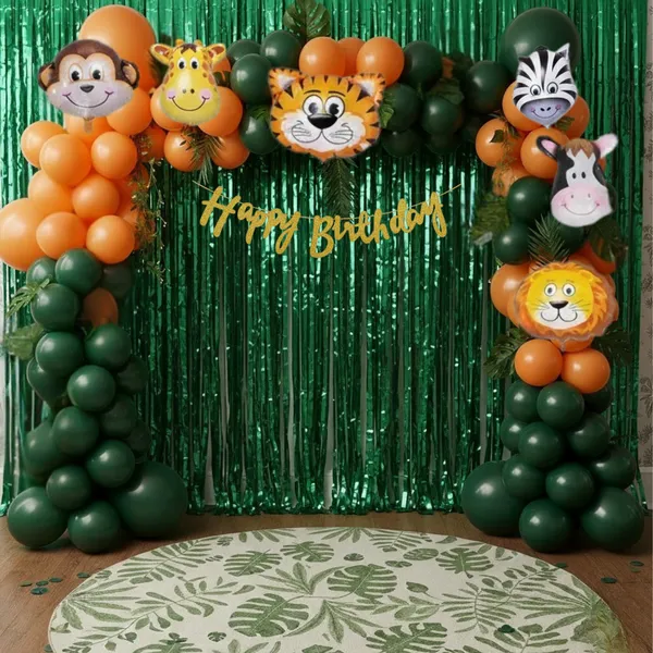 Jungle_Theme_Birthday_Combo_66_Pcs_Green_Frills
