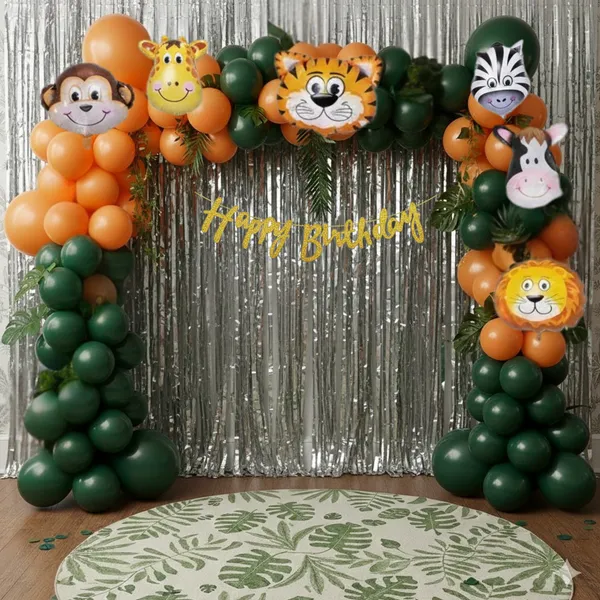 Jungle_Theme_Birthday_Combo_66_Pcs_Silver_Frills