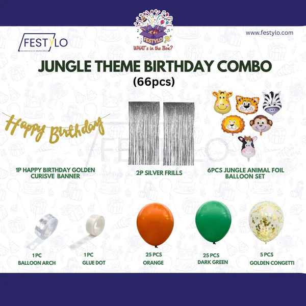 Jungle_Theme_Birthday_Combo_66_Pcs_Silver_Frills