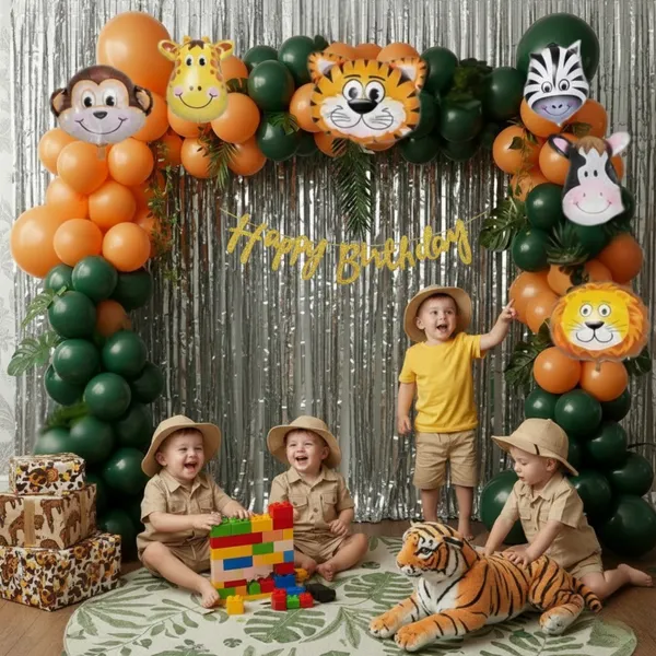 Jungle_Theme_Birthday_Combo_66_Pcs_Silver_Frills