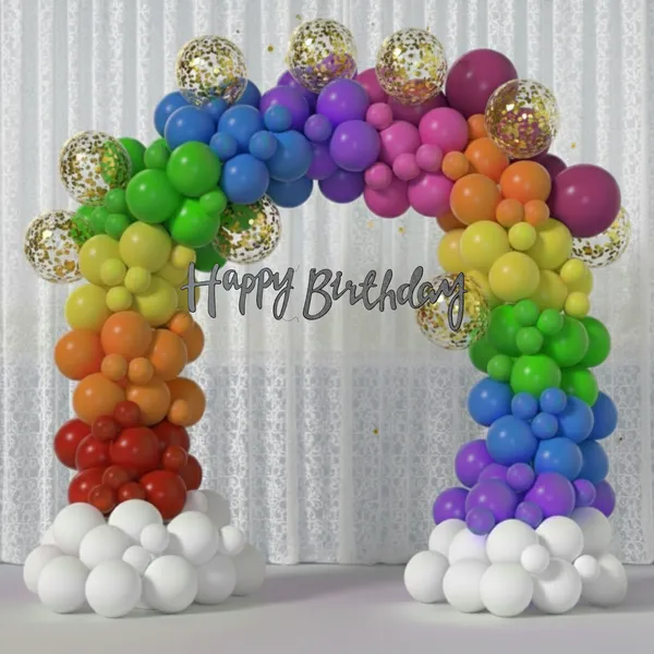 Rainbow_Theme_Black_Grey_Banner_With_Golden_Confetti_Decoration_Kit_114_Pcs