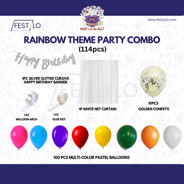 Rainbow_Theme_Silver_Banner_With_Golden_Confetti_Decoration_Kit_114_Pcs