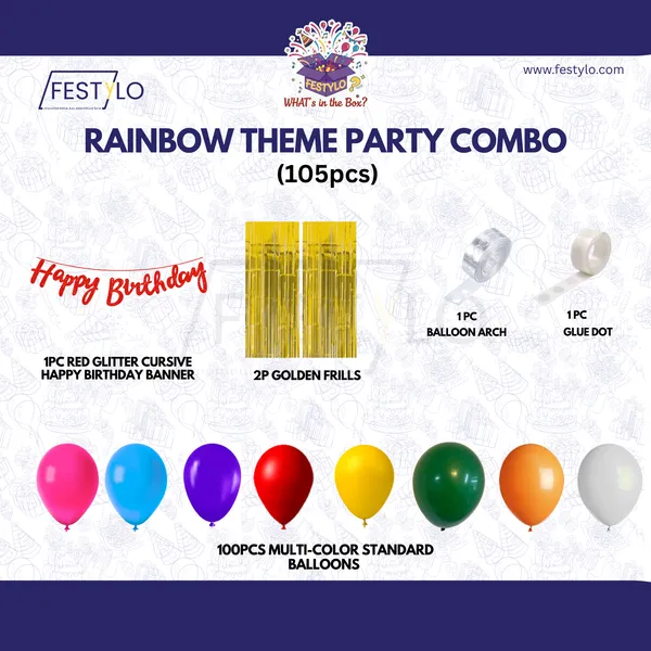 Rainbow_Theme_Red_Banner_With_Golden_Frill_Party_Combo
