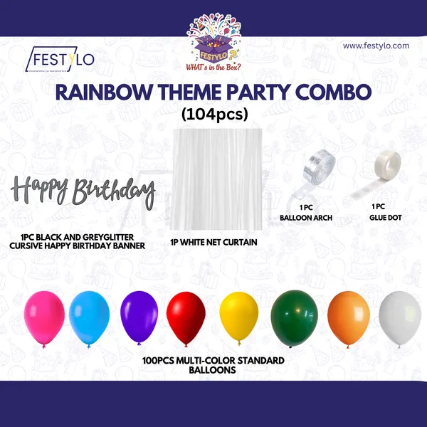 Rainbow_Theme_Black_Grey_Banner_Party_Combo