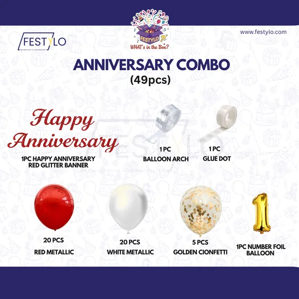 Anniversary_Combo_Decoration_Kit_49_Pcs_Red_White_Gold_Theme