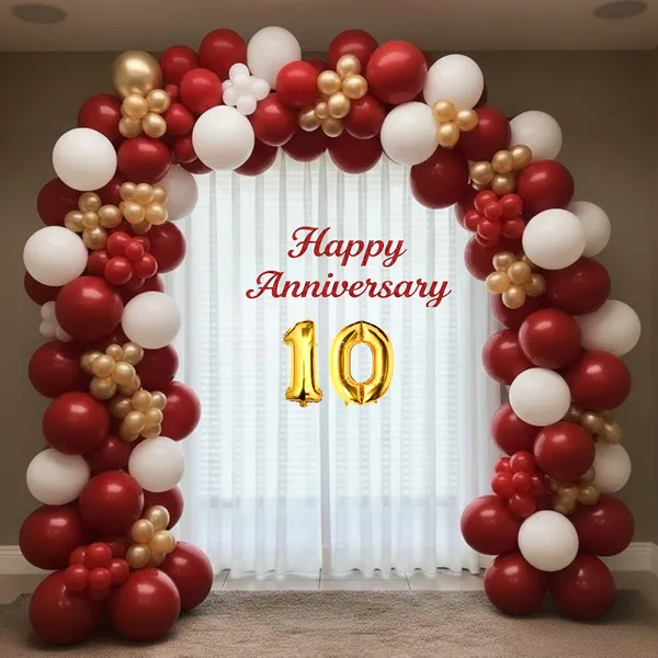 10th_Anniversary_Decoration_Combo_Kit_65_Pcs_Red_White_Gold_Balloon_Decoration_Set