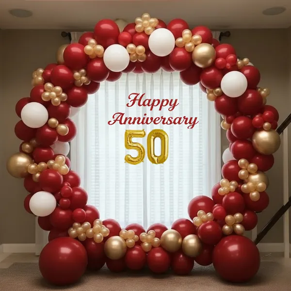 50th_Anniversary_Decoration_Combo_Kit_65_Pcs_Red_White_Gold_Golden_Jubilee_Balloon_Set