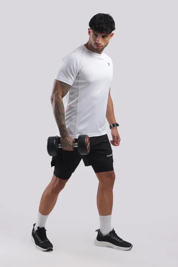 White_And_Black_Polyster_Drfyfit_Arrival_T_Shirt_For_Men