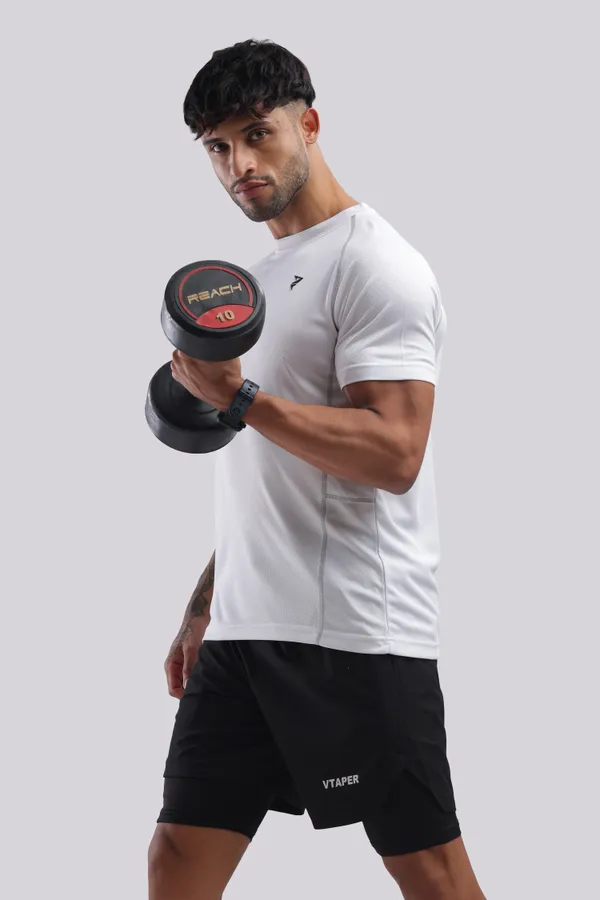 White_And_Black_Polyster_Drfyfit_Arrival_T_Shirt_For_Men