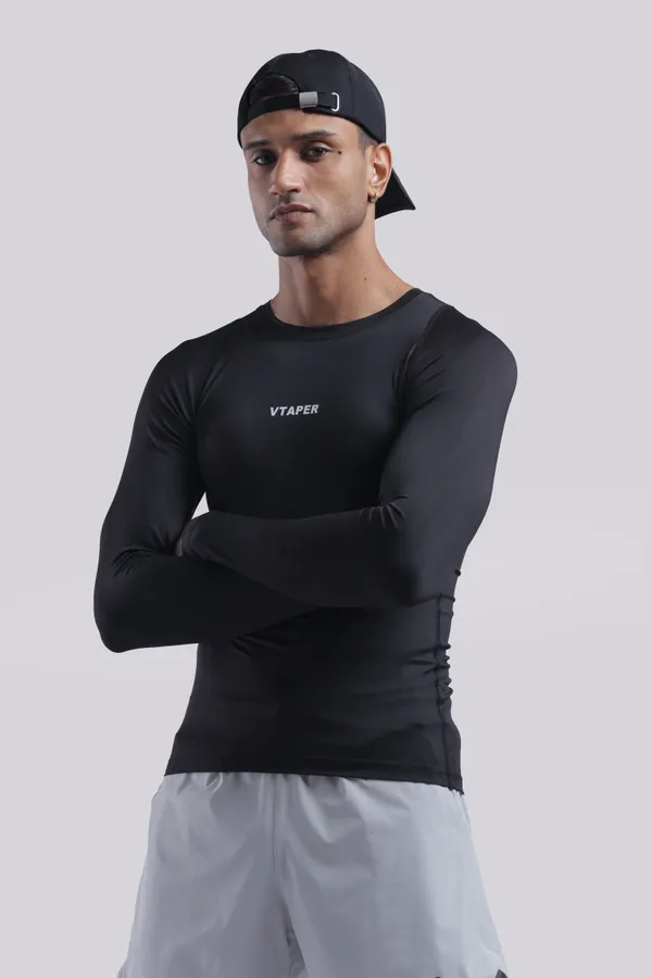 Black_Polyster_Drfyfit_Compression_Full_Selvess_T_Shirt_For_Men
