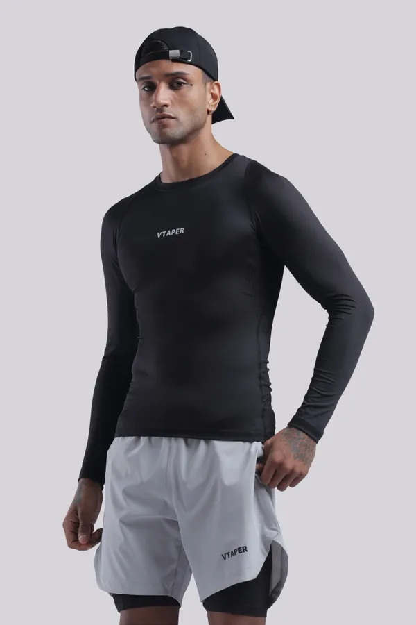 Black_Polyster_Drfyfit_Compression_Full_Selvess_T_Shirt_For_Men