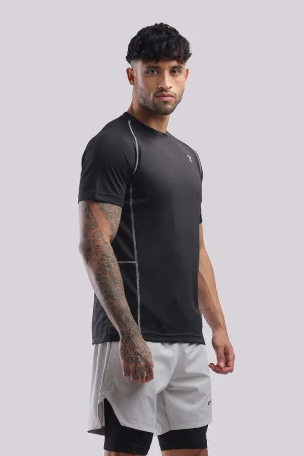 Black_Polyster_Drfyfit_Compression_Half_Selvess_T_Shirt_For_Men_Pack_Of_2