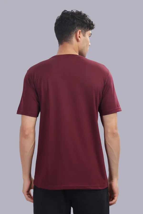 Marron_Cotton_Elastine_Legacy_Fit_T_Shirt_For_Men