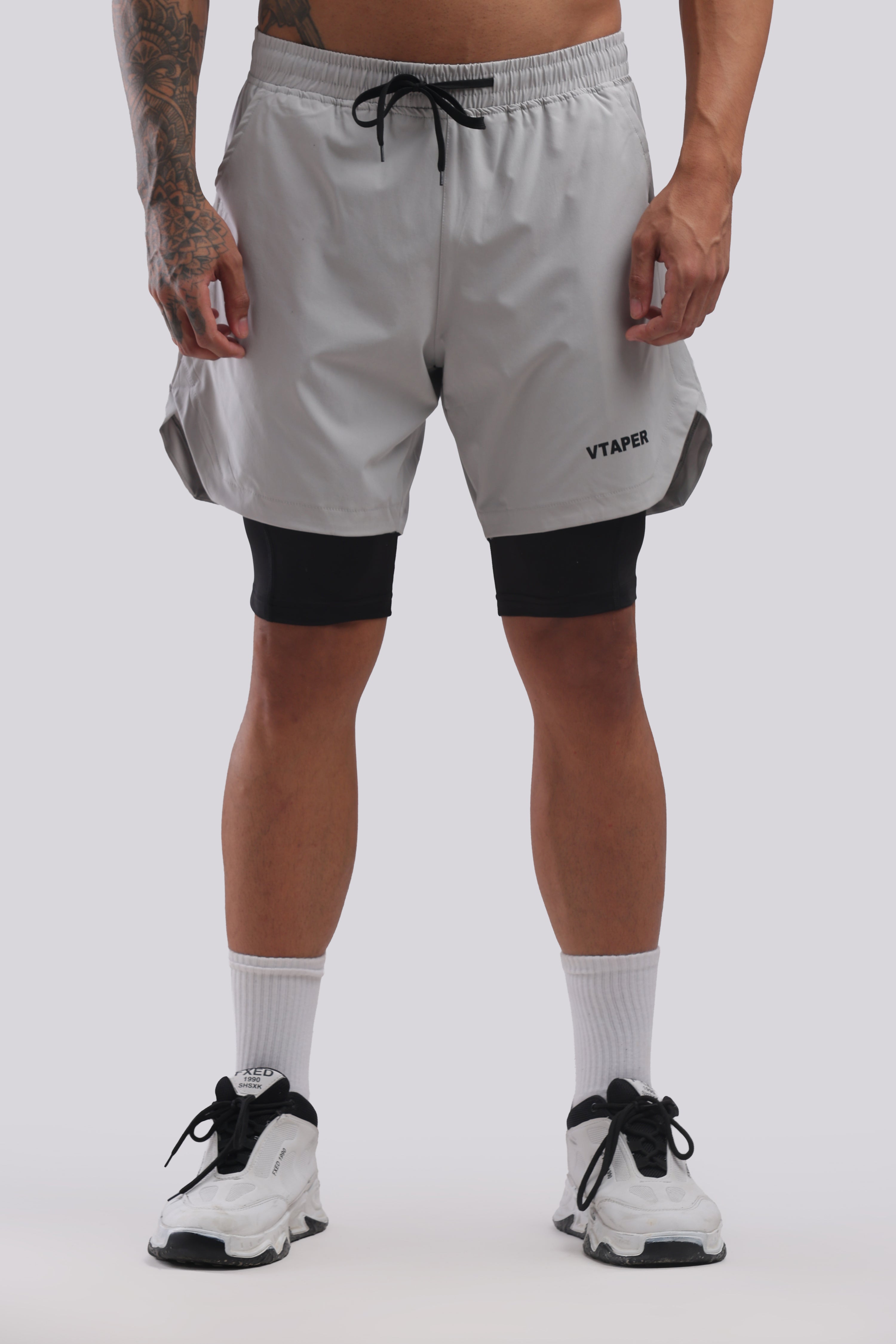 Grey_Polyster_Drfyfit_Running_Shorts_For_Men