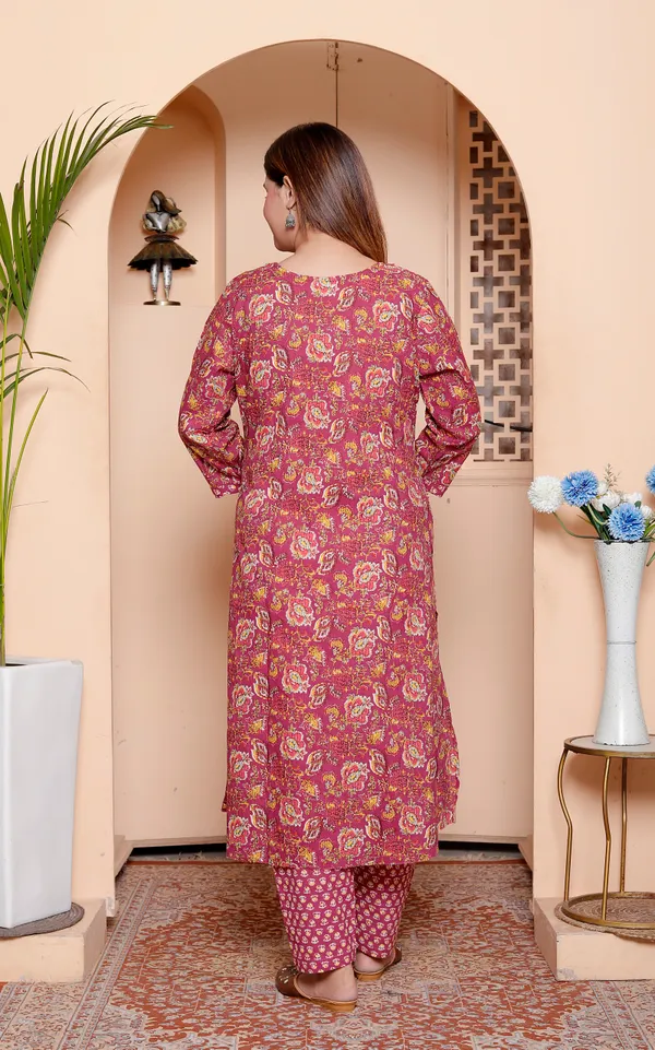 Womens_Maroon_Paisley_Print_Kurta_Set_With_Palazzo