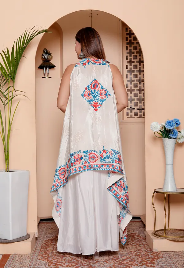 White_Embroidered_Ethnic_Jacket_Shrug_With_Palazzo_Set