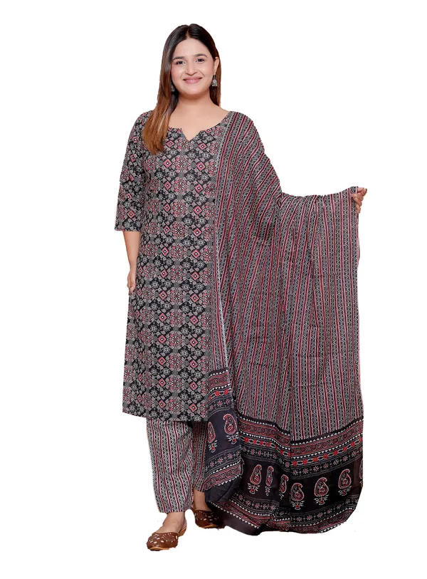 Womens_Printed_Ethnic_Kurta_Set_With_Pants_And_Dupatta_Traditional_Indian_Suit