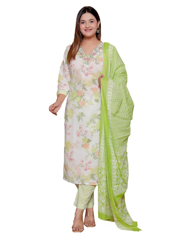 Womens_Floral_Embroidered_Kurta_Set_With_Striped_Pants_And_Dupatta