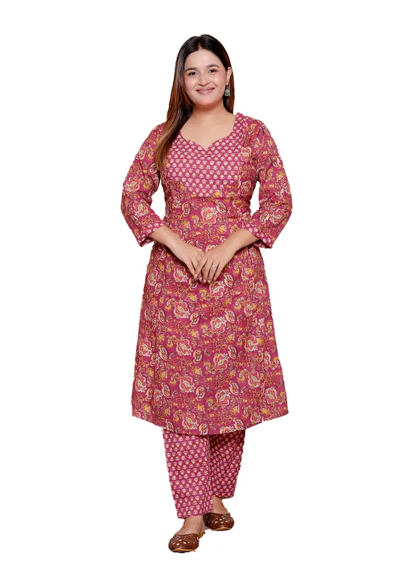Womens_Maroon_Paisley_Print_Kurta_Set_With_Palazzo