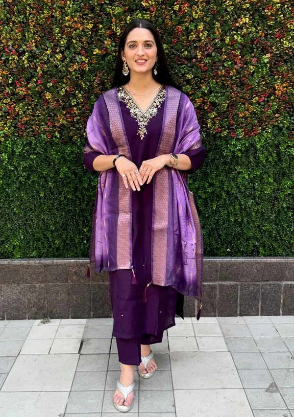 Purple_Cotton_Embroidered_Salwar_Suit_Set_With_Banarasi_Dupatta_For_Woman