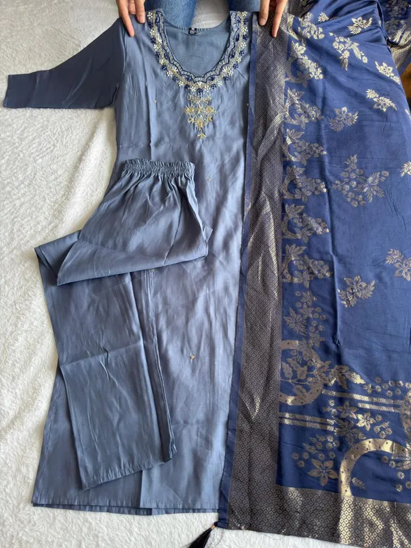 Blue_Roman_Silk_Embroidered_Suit_Set_With_Dupatta_For_Woman